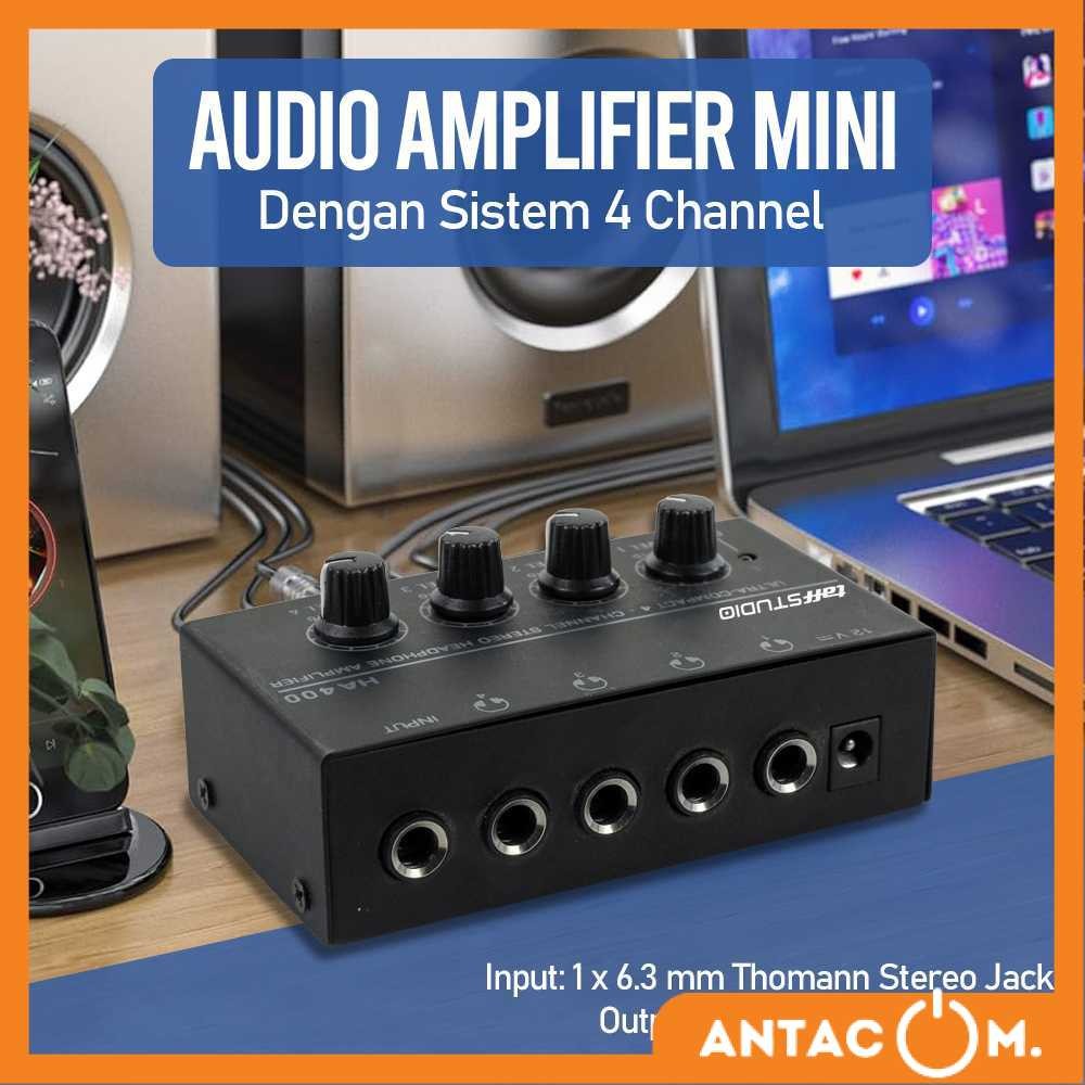 MicroAMP Audio Amplifier Mini Headphone 4 Channel Stereo