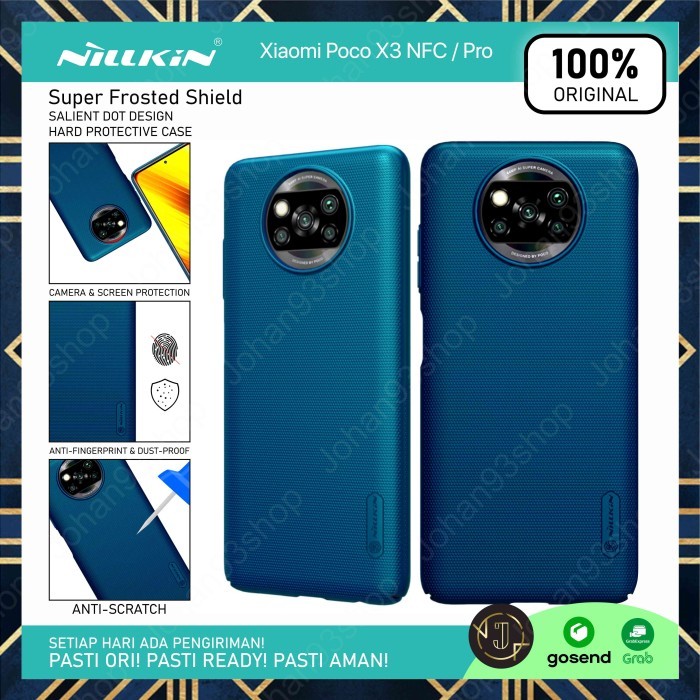 NILLKIN Xiaomi Poco X3 NFC Super Frosted Shield Hard Case - Poco X3 NFC, Biru
