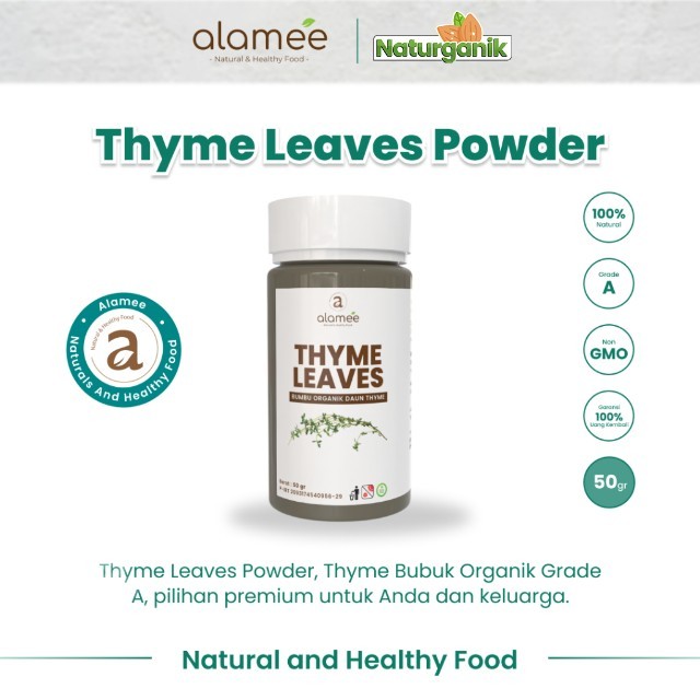 

ALAMEE Thyme Kering Seasoning Daun Timi Bumbu Dapur Organik Garnish Dried Leaves Murni Asli Naturganik