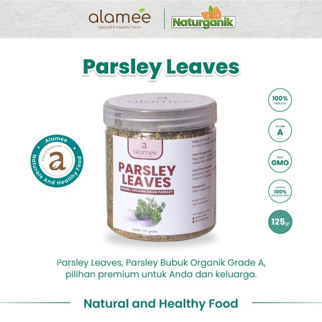 

ALAMEE Parsley Kering Daun Peterseli Dried Persley Flakes Leaves Bumbu Dapur Garnish 125gr Naturganik