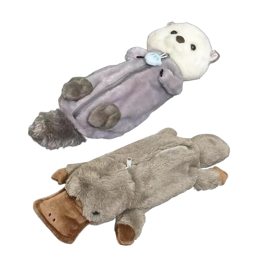 

Plush Pencil Case Cartoon Makeup Pouch Stationery Storage Bag Portable Pen Bag for Teens Boys Girls Students School Supplies