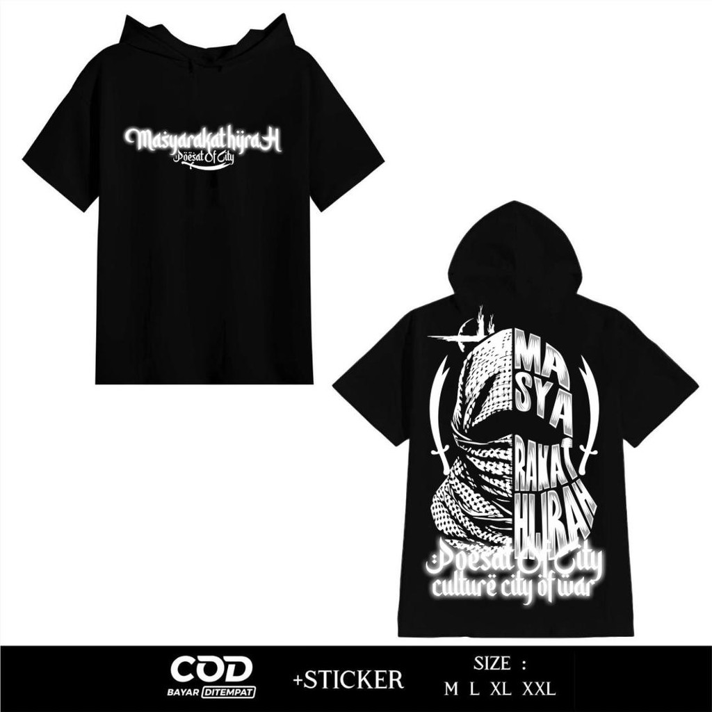 Ts-HOODIE NETRAL MENYALA MASYARAKAT HIJRAH PUSAT OF CITY - TS HOODIE DISTRO NETRAL - TS HOODIE NETRA