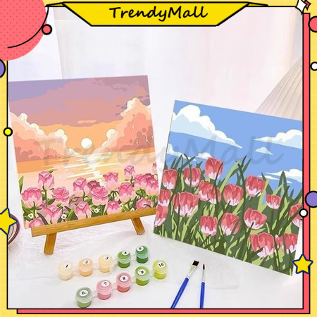 

Paint by Number / DIY Canvas Acrylic Paint / Painting kit / Deco Colouring art