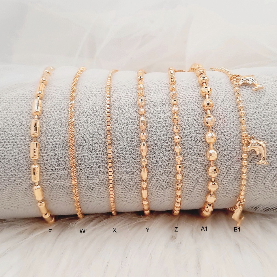 Perhiasan Gelang Tangan Wanita Rhodium Premium Rantai Padi Lada Beras Merica Xuping Asli Putih Silve