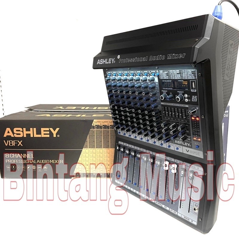mixer audio 8 channel ashley v8fx original mixer ashley v8 fx