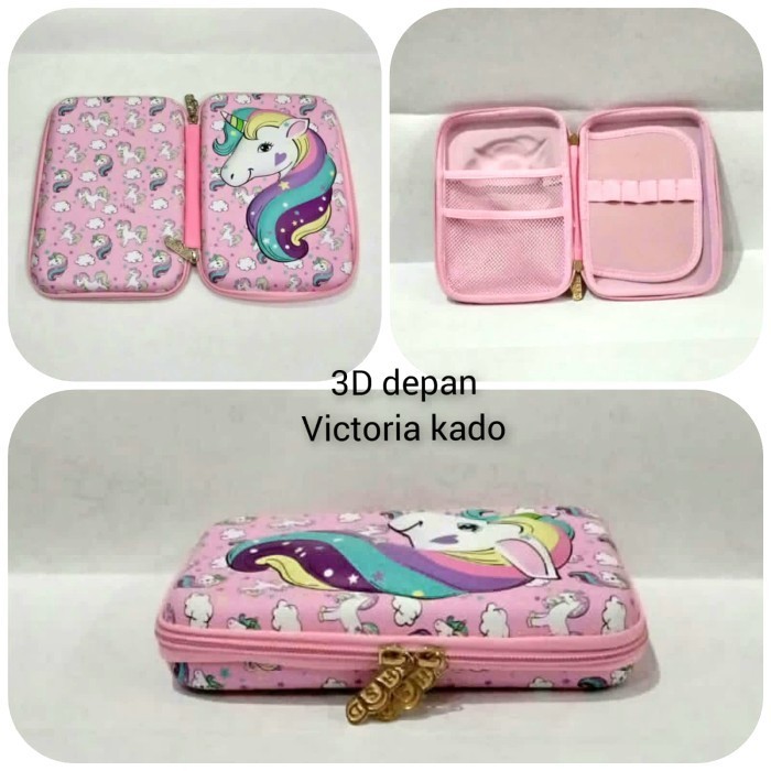 

[Ready] Kotak Tempat Pinsil Pensil Pencil Smiggle Timbul - unicorn kepala