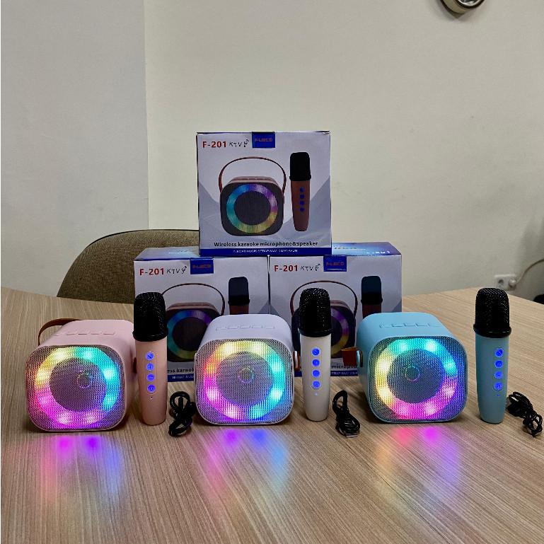 SPEAKER MINI FLECO SPEAKER KAROKE MIC WIRELESS FLECO F201