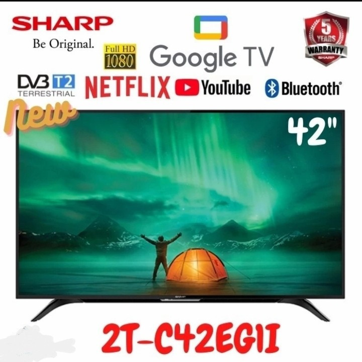 promo spesial Sharp LED TV 42 Inch 2T-C42EG1i ANDROID TV GOOGLE TV