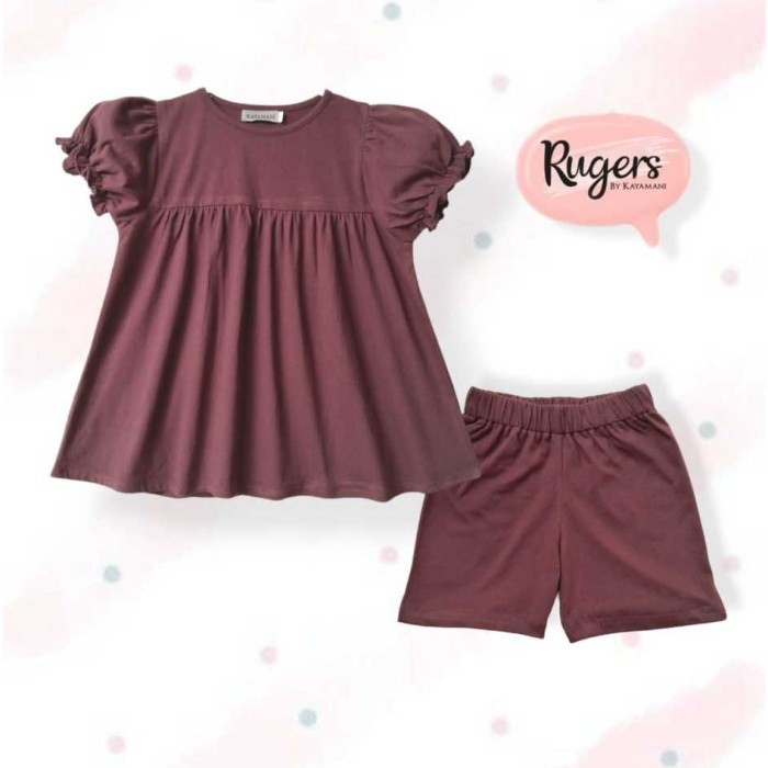 By Kayamani - Setelan Anak Perempuan - warna coklat