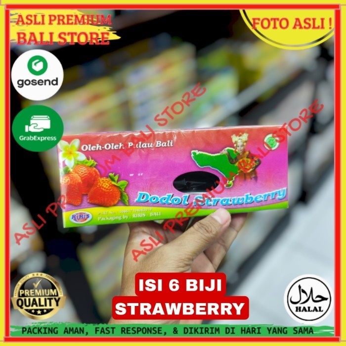 

OLEH OLEH MAKANAN CEMILAN CAMILAN SNACK KULINER KHAS ASLI ORI ORIGINAL BALI DODOL STRAWBERRY KY