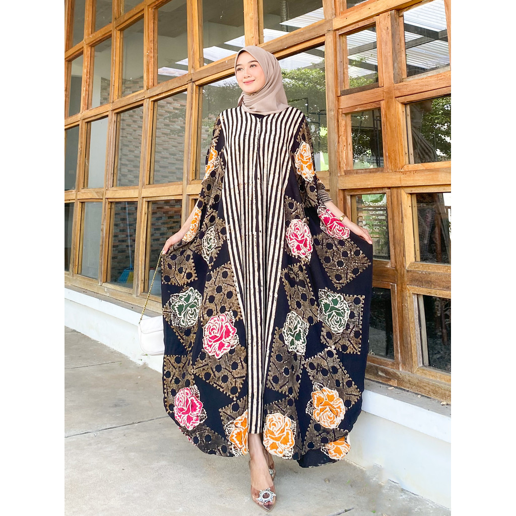 Model terbaru Kaftan batik cap premium kaftan rayon super tebal kaftan batik super jumbo best seller