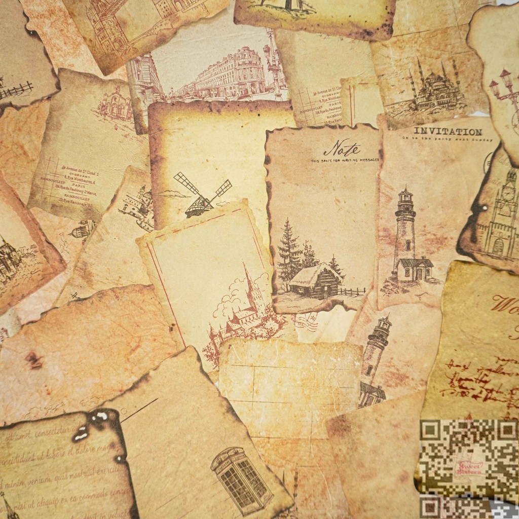 

[30 Pcs/Pack] Material Paper Background 30 PCS Vintage Retro DIY Journal Aesthetic