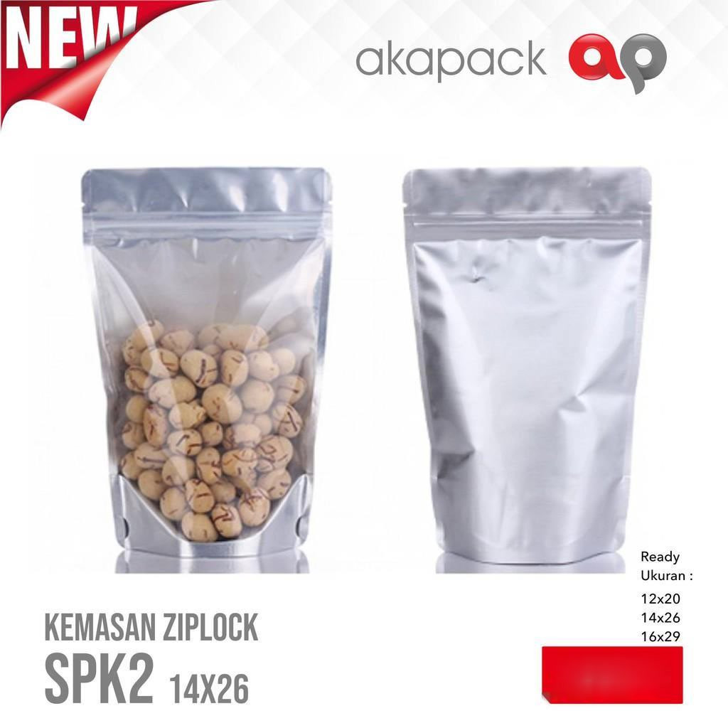 [100 pcs] Standing Pouch Kombinasi Aluminium + Ziplock SPK 2