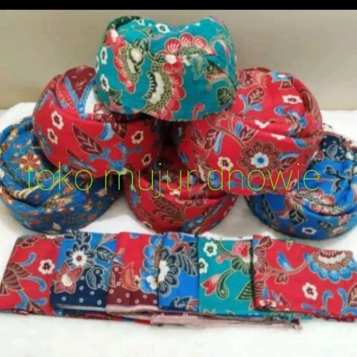 Blangkon Betawi dewasa / topi betawi adat nusantara - Merah