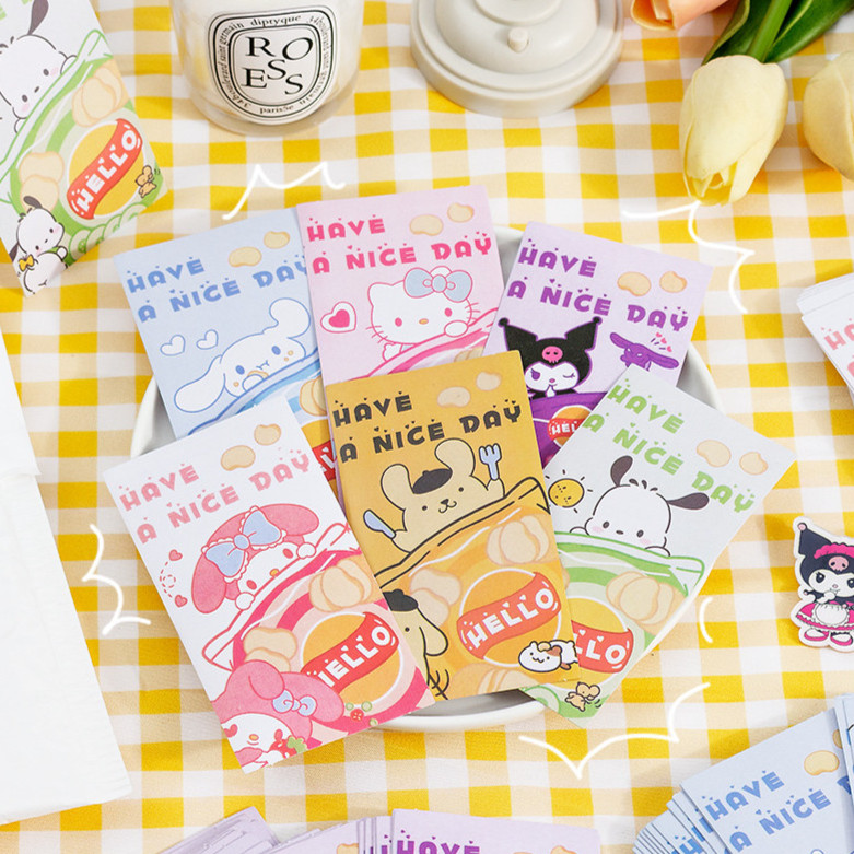 

[HARU] 50 Pcs Have A Nice Day Sanrio Sealing Sticker Packaging Sticker