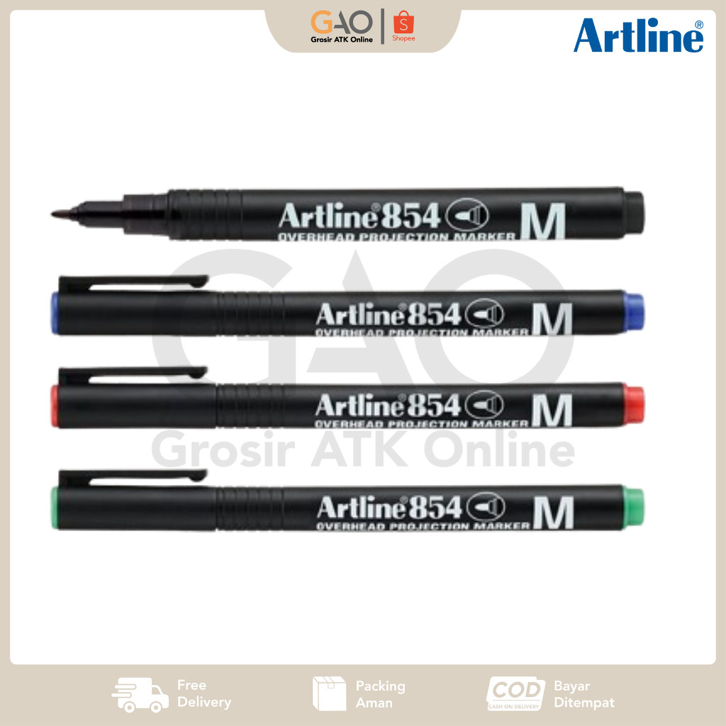 

Spidol Artline OHP Overhead Project Permanent Marker 0.5 mm M Mediem Line EK-854N