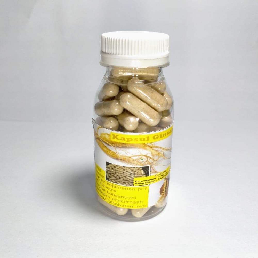 60 Kapsul Ginseng korea Panax Radix Obat Herbal Booster Kuat Stamina Pria