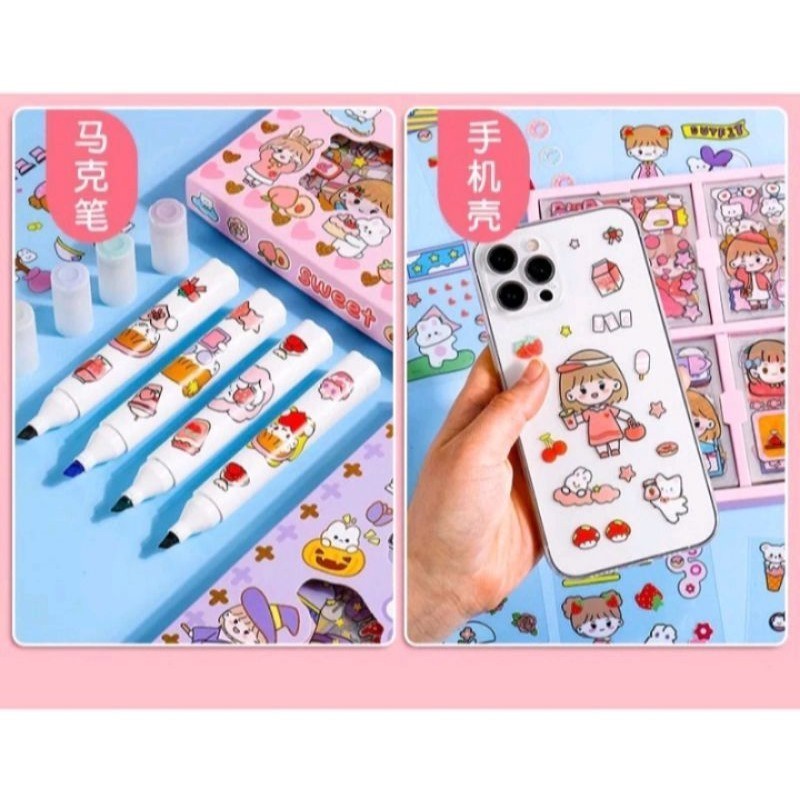 

Stiker Motif Stiker Momo Tempel Katun Karakter Lucu Korea Anti air Viral