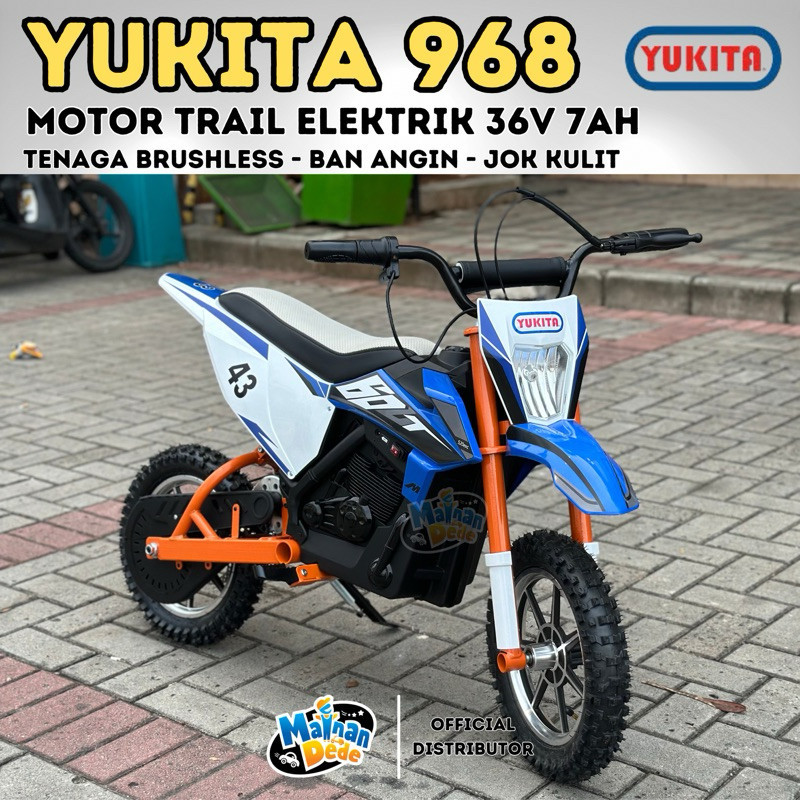 promo big salle Mainan Motor Mini Trail Elektrik YUKITA 968 AKI 36V BAN ANGIN JOK KULIT