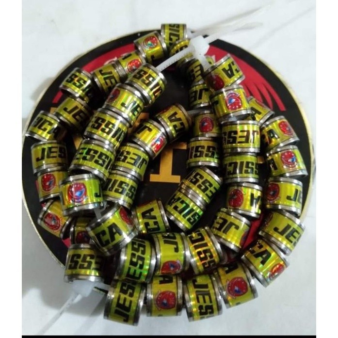 10 biji Ring burung merpati Ring kaki burung merpati Baja roda standar Burung Merpati