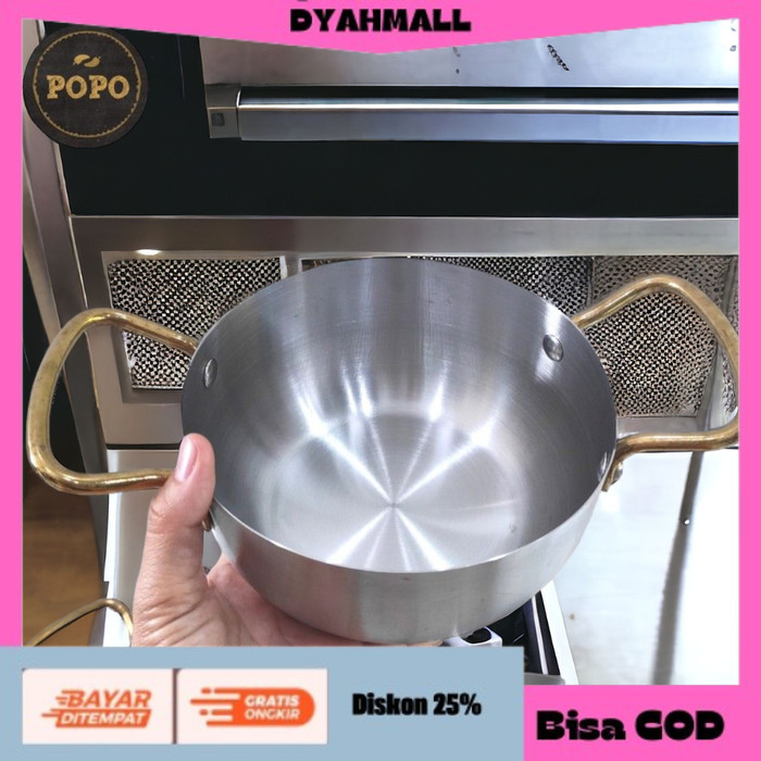 

[BEST QUALITY] DISKON MURAH Panci Korea Ramyun Ramen Bakmi Bihun Kwetiau Stainless Steel 2 Gagang DALAM 16 COD