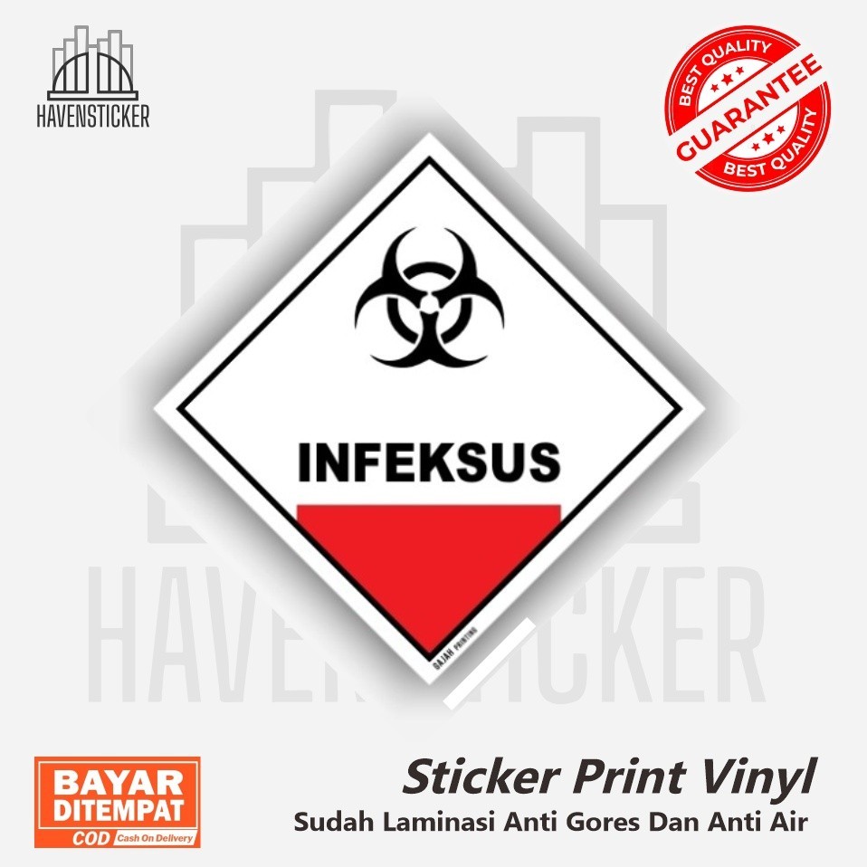 

STIKER VINYL PRINT SIMBOL LABEL K3 LIMBAH B3 HAZMAT INFEKSUS