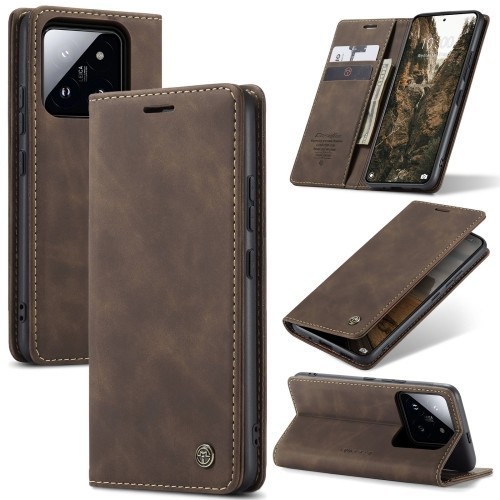 Original Flip Case Xiaomi 14 Flip Wallet Leather Case Cover Sarung Dompet kulit Lipat PU Caseme Casi