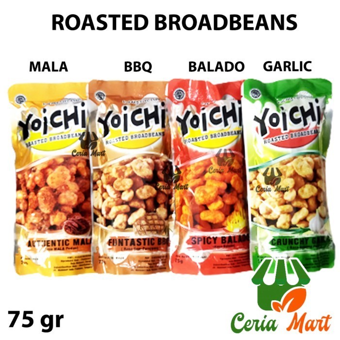 

Kacang Koro Panggang Yoichi 75 gr BBQ Mala Spicy Balado Crunchy Garlic