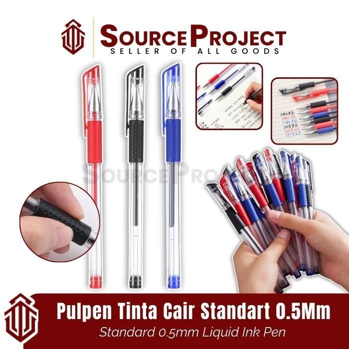 

Pulpen Bolpoin Gel Ink 0.5Mm Pena Pen Tinta Cair Standart Warna Merah Hitam Biru | Source Project