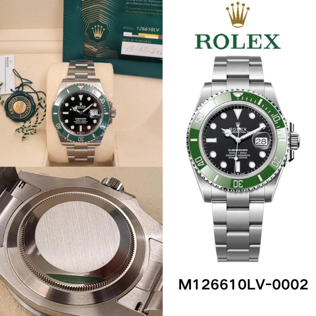 【100% ASLI】Original Jam tangan Rolex Submariner Date116610LV-0002 Mode kedalaman tahan air 300M penutup diameter 41MM 12MM