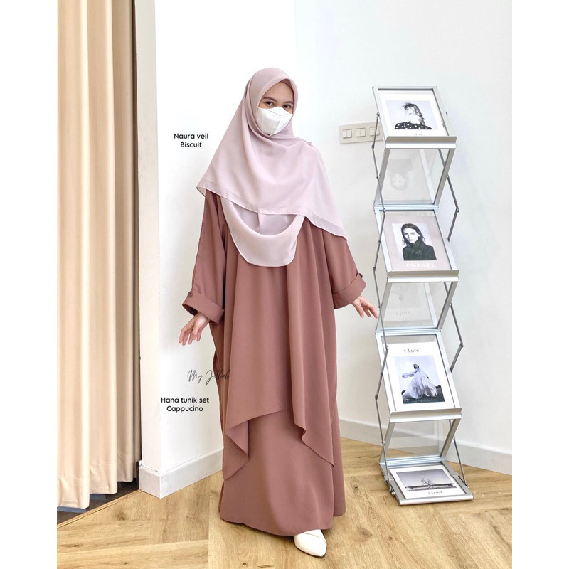 Tunik set batwing rok tunik muslimah