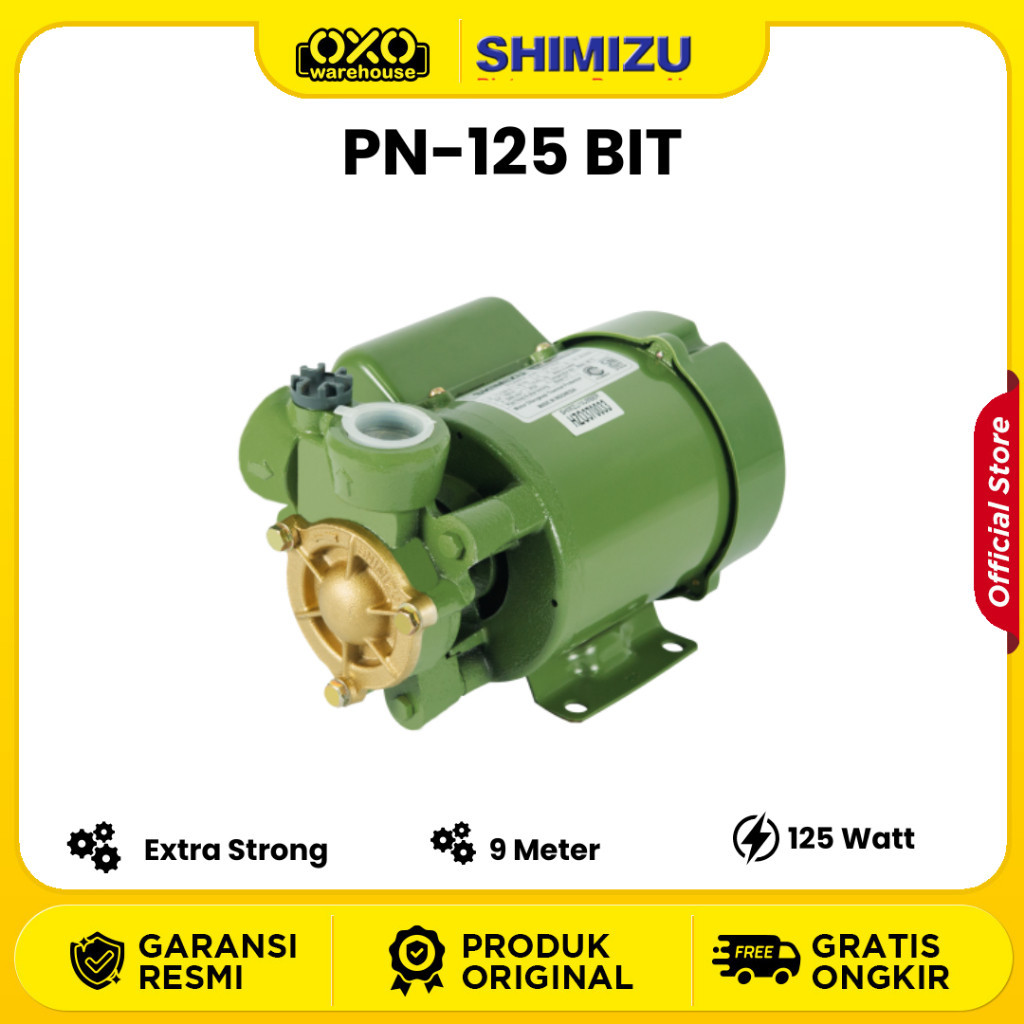 SHIMIZU Pompa Air PN-125 BIT Low Watt Garansi Resmi