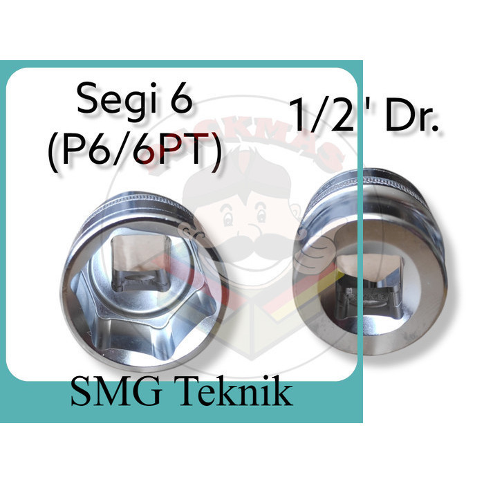 Best TEKIRO Kunci Sok Set 22 Pcs 1/2" Box Plastik (PVC) 10-32 mm Socket - Segi 6 (6PT) ESD894
