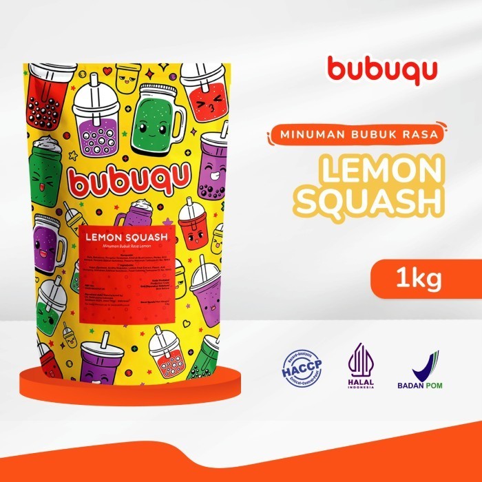 

Ready Bubuqu Powder Drink Lemon Squash - Bubuk Minuman Lemon Segar 1 Kg