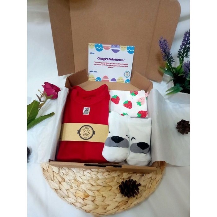 

(NEW) -HAMPERS BAYI | KADO LAHIRAN BAYI / NEWBORN GIFT / HAMPERS BABY - Paket C Merah