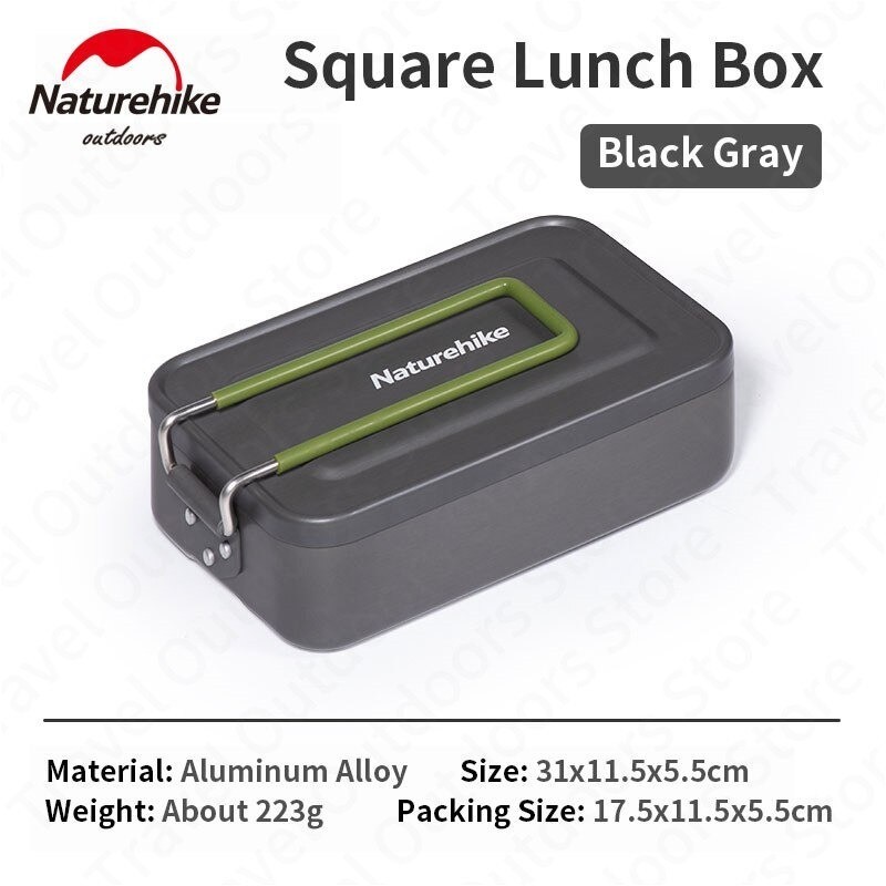 LUNCH BOX ALUMINIUM SQUARE NATUREHIKE NH21CJ011 [B3]