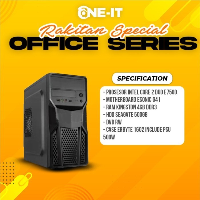 PC OFFICE Intel Core 2 Duo E7500 | RAM 4GB DDR3 | HDD 500GB