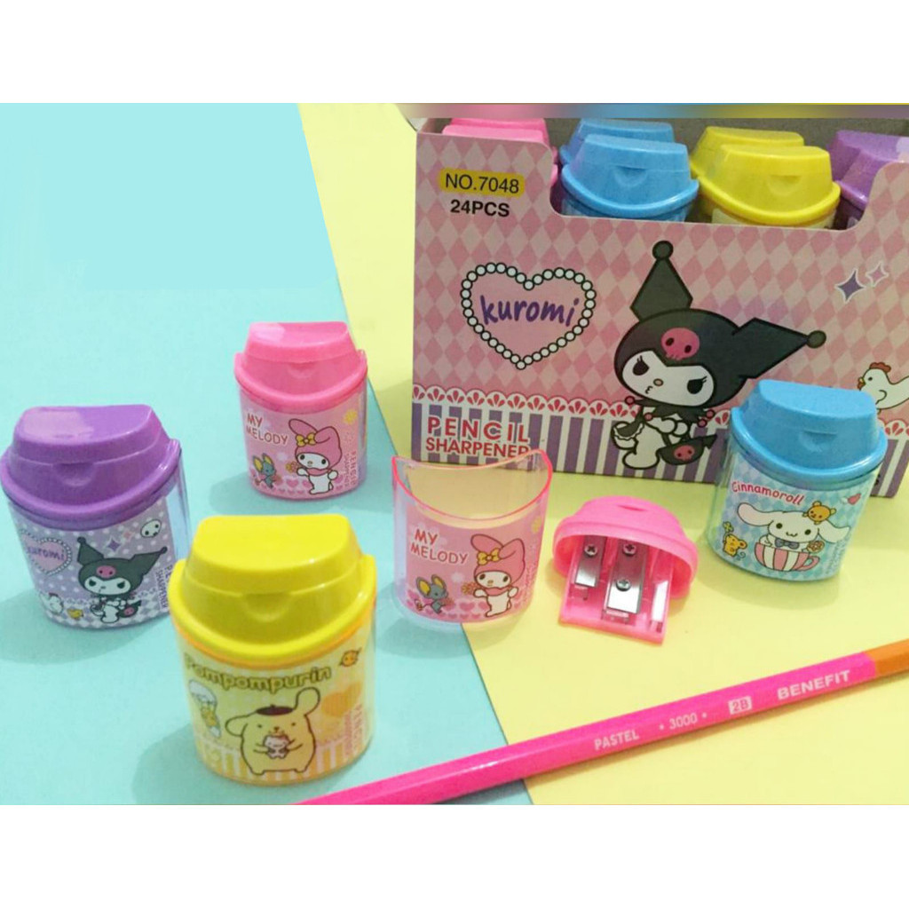 

MCC Fancy Sharpener Sanrio (7048) Pengserut Tertutup Rautan Serutan Pensil 2 Lubang Warna Warni Tajam Murah / PERAUT PREMIUM