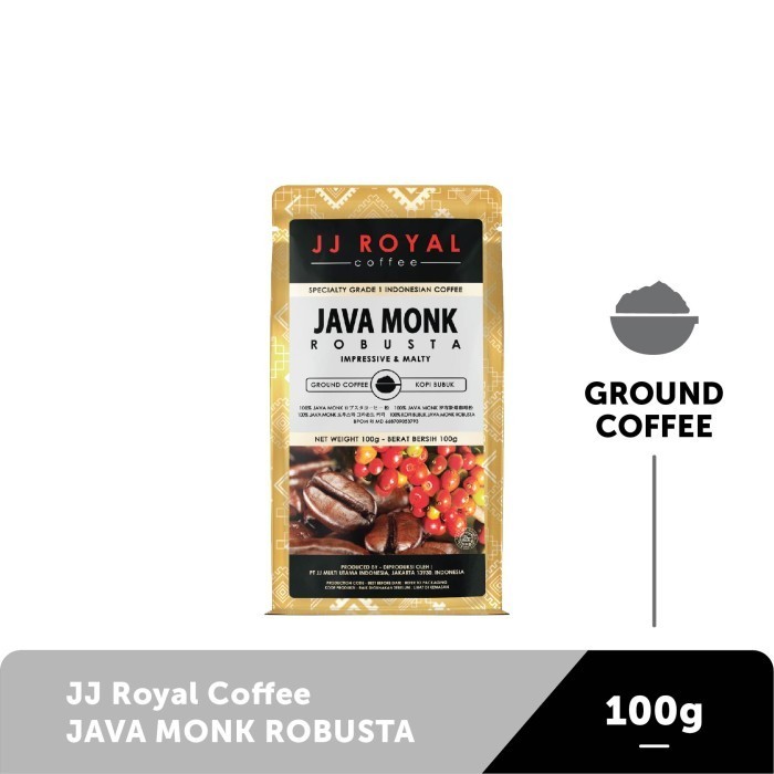 

New PROMO Coffee/Kopi JJ Royal Java Monk Robusta Ground Bag 100g