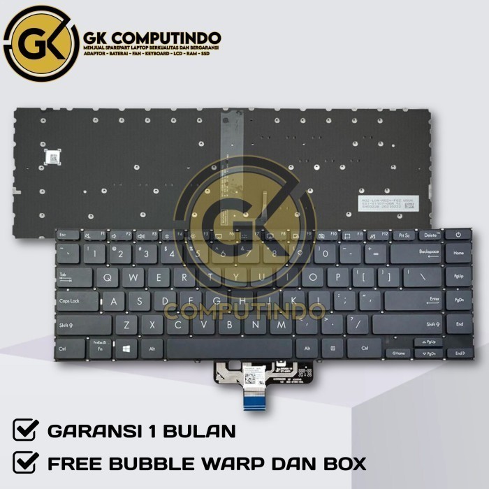 Keyboard Asus Zenbook 14 Q408 Q408U Q408UG Q407 Q407I Q407IQ Backlight