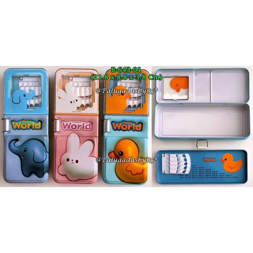 

(1 Biji) Kotak Pensil XIAOLINGJING B-643-01 21.8 x 8.8 x 3.8 Cm / Kotak Pensil Kaleng Xiao Ling Jing