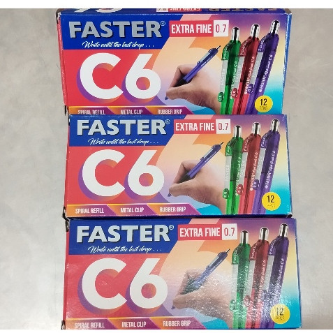 

PENA FASTER C6 HITAM 1 BOX ISI 12 PCS