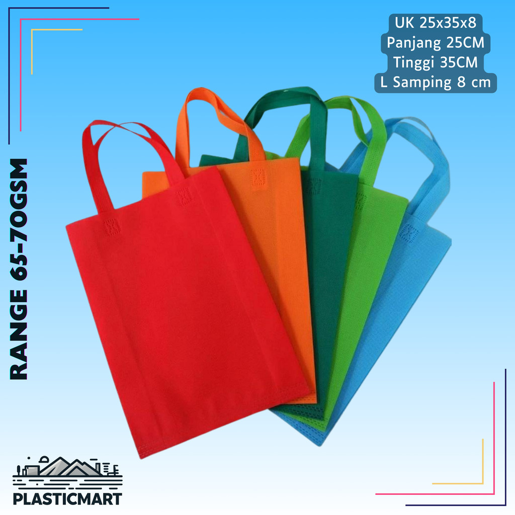 

(12pcs) Goodie Bag Handle Uk.25x35x8 ekonomis/ Tas Hampers Murah/ Handle Lipat Samping Termurah