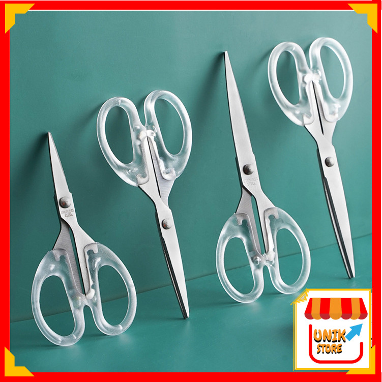 

UNIK - H1193 Gunting Kertas Transparan / Scissors / Alat Pemotong Kertas / Peralatan Sekolah Siswa