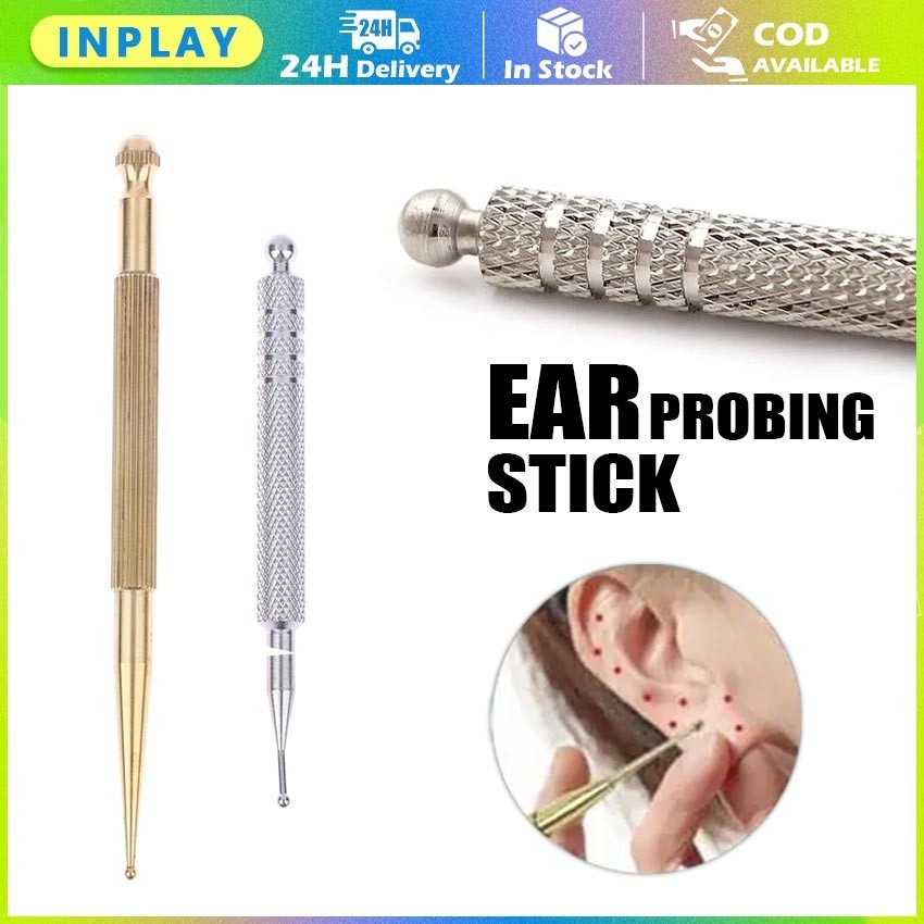 Pen Akupuntur / Probe Pijat Telinga Berwarna Emas / Pen Probe Terapi Akupresur Telinga