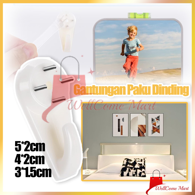 Paku klem besi beton pengait tembok / dekorasi hook kaitan paku tembok / Gantungan Paku Dinding Tanp