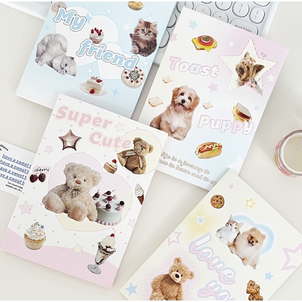 

[GAMGAM] Y2k Pet Mail Card | Photocard Toploader Packaging Set | Greeting card Kartu Ucapan