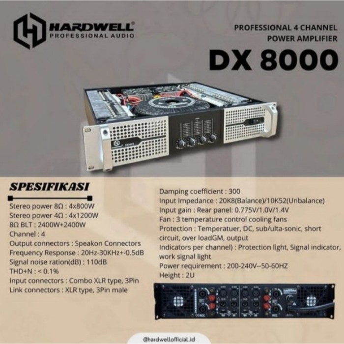 AGEN Ampli power Hard Well dx 8000 dx8000 original