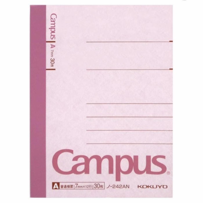 

[KUALITAS TERBAIK] KOKUYO CAMPUS NOTEBOOK A7 - Merah Muda