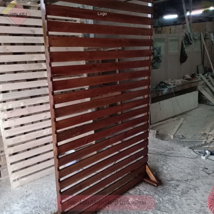 Partisi/sekat ruangan kayu jati belanda 120x250